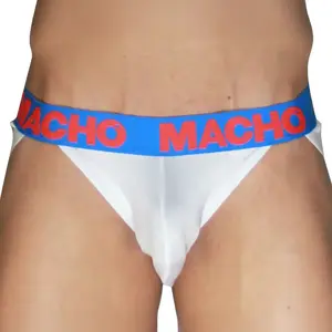 Мужской джогстреп Macho Underwear MX29AZ белый и темно-синий XL