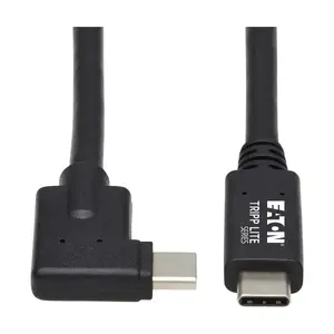 Eaton U420-01M-G25ARA USB-C uz USB-C kabelis, USB 3.2 Gen 2, 10 Gbps, 100W jauda, leņķveida spraudnis, 1m