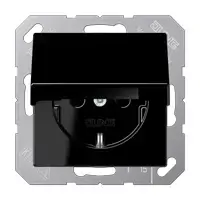 JUNG A 1520 BFKL SW socket-outlet Type F Black