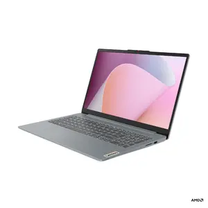 Ноутбук Lenovo IdeaPad Slim 3 15AMN8, 15.6-дюймовый FHD экран, процессор AMD, 8 ГБ ОЗУ, 512 ГБ SSD, Windows 11 Home, серый