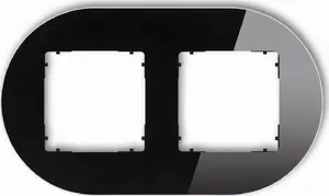 Karlik Icon 12-12-IRSO-2 Double Frame Universal Round Glass Effect Matte Black