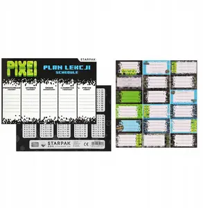 Starpak Lesson Plan Set with 3 Notebook Stickers Pixel