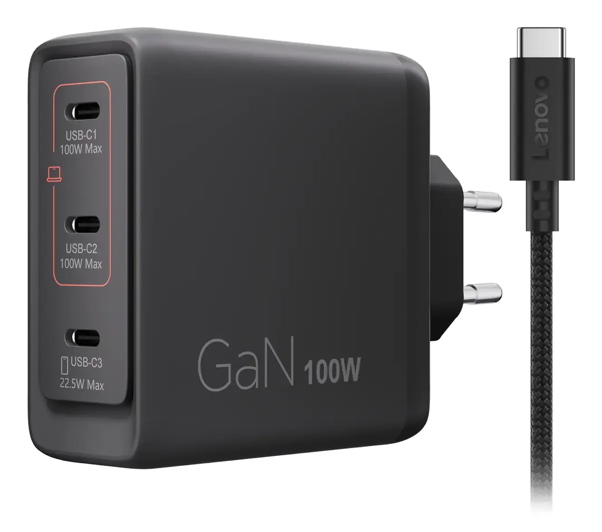 Lenovo 40AW100BEU Universal USB-C GaN Charger Photo 2