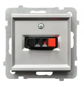 Ospel Sonata GG-1R/m/38 Single Speaker Socket Silver
