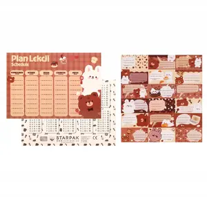 STARPAK Lesson Plan Set with 3 Kawaii Notebook Stickers