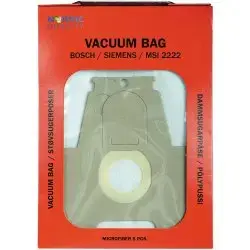 Nordic Quality NQ-56-P Dust Bags for Bosch and Siemens Vacuum Cleaners, 5 Pieces