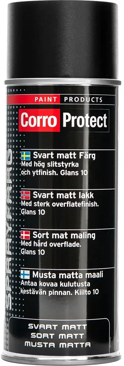 CorroProtect izsmidzināmā krāsa matēta melna 400