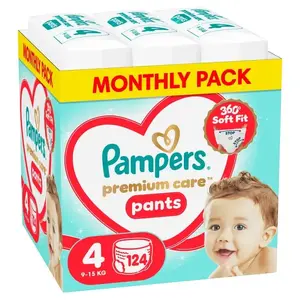 Подгузники-трусики Pampers Pants, размер 4, 9-15 кг, 124 шт.