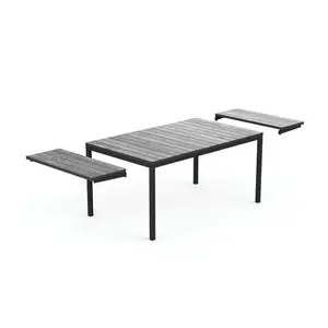 Раздвижной садовый стол Keter Deco Porto Nova 160-240 см серый/черный