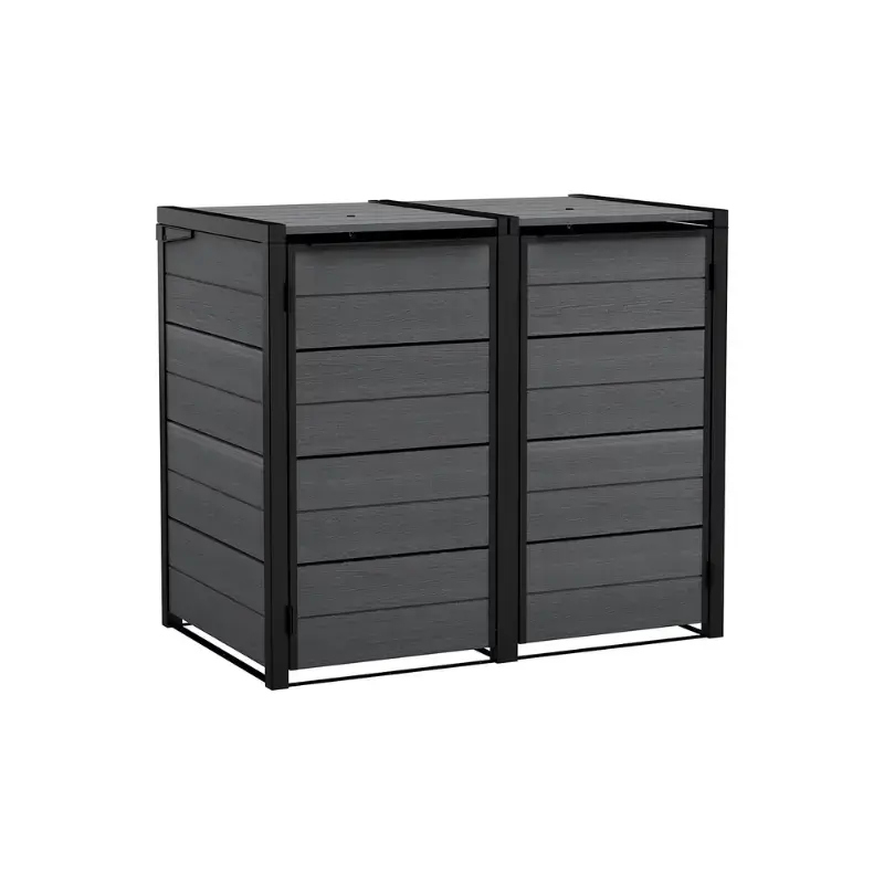 Keter Hide Away 2x240L Waste Bin Storage Container Photo 2