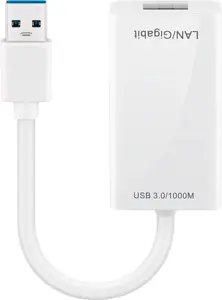 Сетевой адаптер Goobay USB 3.0 — Gigabit Ethernet, RJ-45, белый