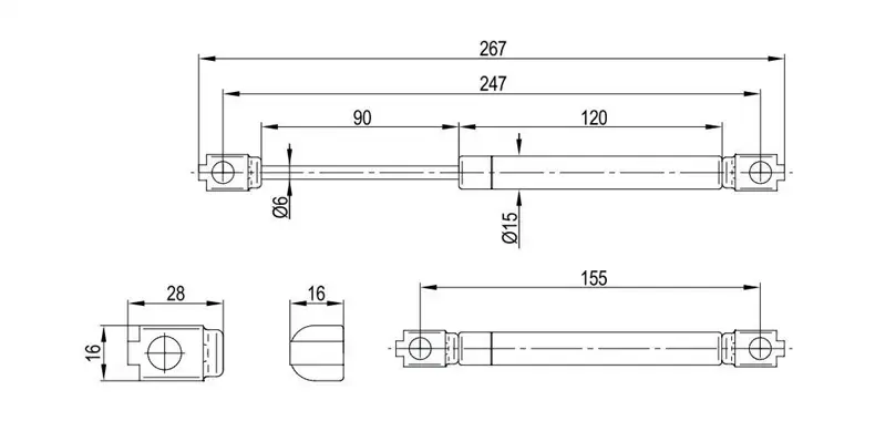 REJS 120N Furniture Door Lifting Mechanism Photo 2