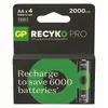 GP Batteries ReCyko Pro AA 2000 mAh NiMH akumulatori, 4 gab. Photo 2