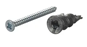 Ģipškartona dībelis ESSVE Driva TF27 ar skrūvi, 4.5 mm x 50 mm, 4 gab.