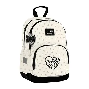 School backpack K26-585M-2, white col., 29x14x40 cm