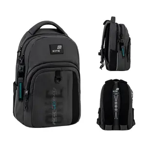 School backpack K26-2578M-3, grey col., 29x17x42 cm