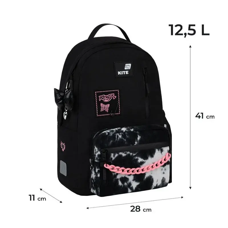 Школьный рюкзак KITE K26-949M-1 - черный/розовый Photo 3
