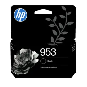 HP 953 Black Original Ink Cartridge, Standard Capacity, Pigment-based Ink