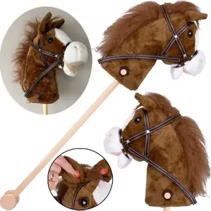 Jokomisiada Hobby Horse Koń na patyku Dźwięk galopu i rżenia + ruchomy pysk ZA5442 EDUKAMP
