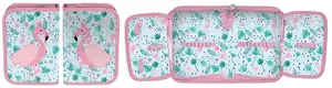 PASO PP26FL-P001BW Pencil Case, Green/Pink