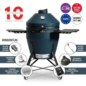Kamado Bono GRANDE EVO 25 Ceramic Grill, 80 cm, Blue