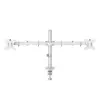 Hama Dual Monitor Mount 13"-35" Height-Adjustable White Photo 2
