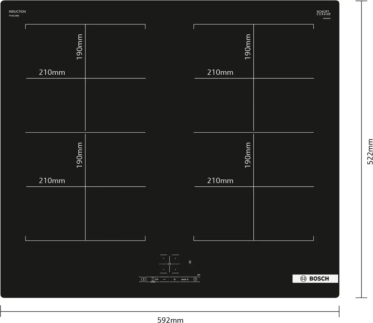 Bosch Serie 4 PVQ611BB6E Induction Hob 60 cm Photo 4