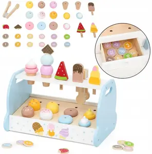 Polesie Viga 44842 Wooden Mini Ice Cream and Pastry Shop Playset