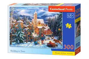 Castorland Sledding in Town Jigsaw Puzzle 300 Pieces