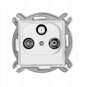 Karlik ICON RTV-SAT End Socket Mechanism 1.5dB White