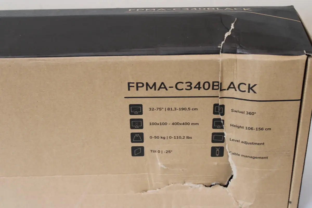 Потолочное крепление Neomounts FPMA-C340BLACK для ТВ 32-75 дюймов Photo 2