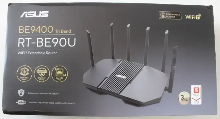 Asus RT-BE90U BE9400 trīsjoslu WiFi 7 maršrutētājs Photo 3