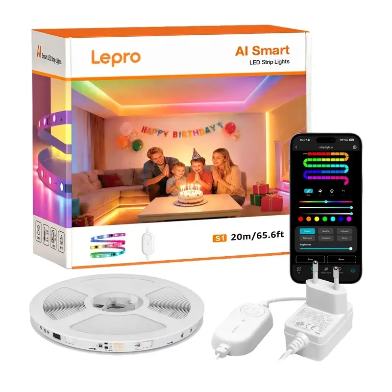 Lepro S1 20m RGBIC LED Strip with Wi-Fi & Bluetooth Photo 2