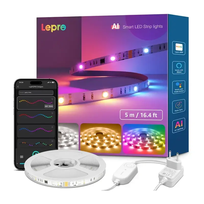 Lepro S2 5m RGBIC LED Strip with Wi-Fi and Bluetooth Photo 2