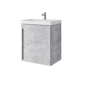 Тумба с раковиной Riva WTU-50BT-PM Concrete