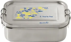 Step by Step Stainless Steel Lunch Box Blue & Yellow