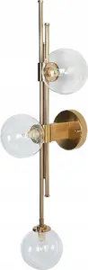 Beliani TULIJA 3-Light Wall Lamp, Metal, Gold