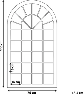 Beliani TREVOL Wall Mirror, 76 x 130 cm, Beige