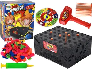 Настольная игра на ловкость LEANToys Лопни шарик с молотком и гвоздями