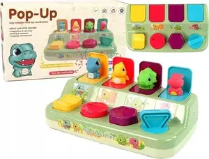 LEANToys Pop-up Dexterity Toy for Toddlers with Dinosaurs