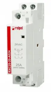 Модульный контактор Relpol RXC25-20-A024, 25А, 250В AC, катушка 24В AC