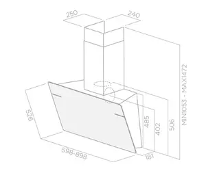Elica L'ESSENZA WH/A/60 Wall-Mounted Cooker Hood