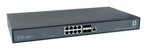 LevelOne XEL-1291 12-Port L3 Managed 10-Gigabit Switch with 8 x 10G RJ45 Ports and 4 x 10G SFP+ Uplinks