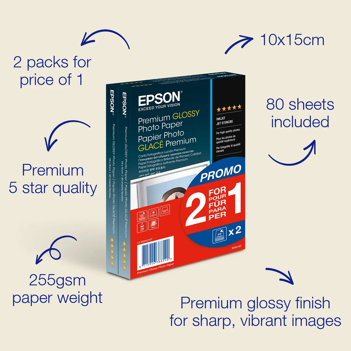 Epson Premium Glossy Photo Paper 10x15cm, 80 Sheets Photo 6
