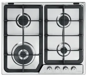 Газовая варочная панель DeLonghi TAF 46 PRO, 58 см, 4 конфорки, нержавеющая сталь