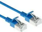 ACT Blue 5 meters LSZH S/FTP CAT6A slimline patch cable snagless with RJ45 connectors (DB7605)