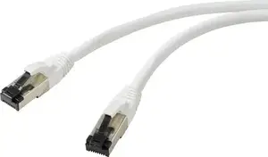 Renkforce RF-7106494 RJ45 Network Patch Cable, CAT 8.1, S/FTP, 3.00 m, White
