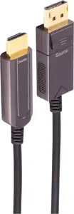 ShiverPeaks BS30-20085 optiskais DisplayPort uz HDMI adaptera kabelis, 4K 60Hz, 15m