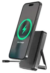 Gembird PB10-WPC15MS-01 Magnetic Wireless Power Bank 10000 mAh 20W PD with Stand