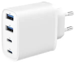 Gembird TA-UC-2A2C-PD40-01-W 4-Port USB Charger, 40W, 2x USB-C PD, 2x USB-A QC 3.0, White